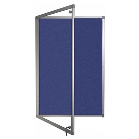 Polycolour Lockable Noticeboard - Fire Retardant Class1/Class B